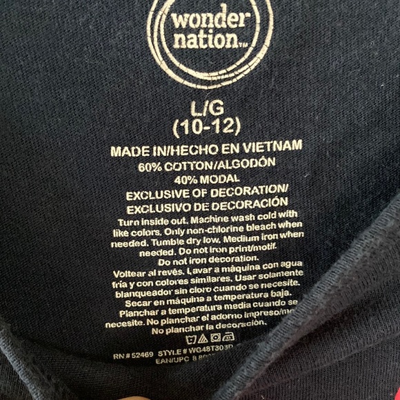 Wonder Nation | Girls Navy Blue Long Sleeve Shirt - Picture 3 of 3